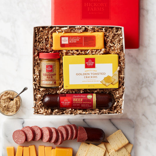 Meat and Cheese Savor Sampler Gift Box - The Gift Basket Company