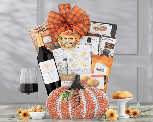 Pumpkin Harvest Wine Gift Basket - The Gift Basket Company